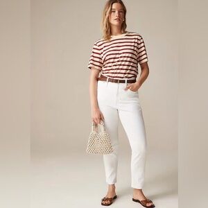 NWT J.Crew White High Rise Curvy vintage slim Straight-Leg Jean Size 29